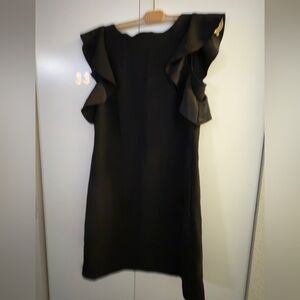 Banana Republic Black Mini Dress with Ruffles